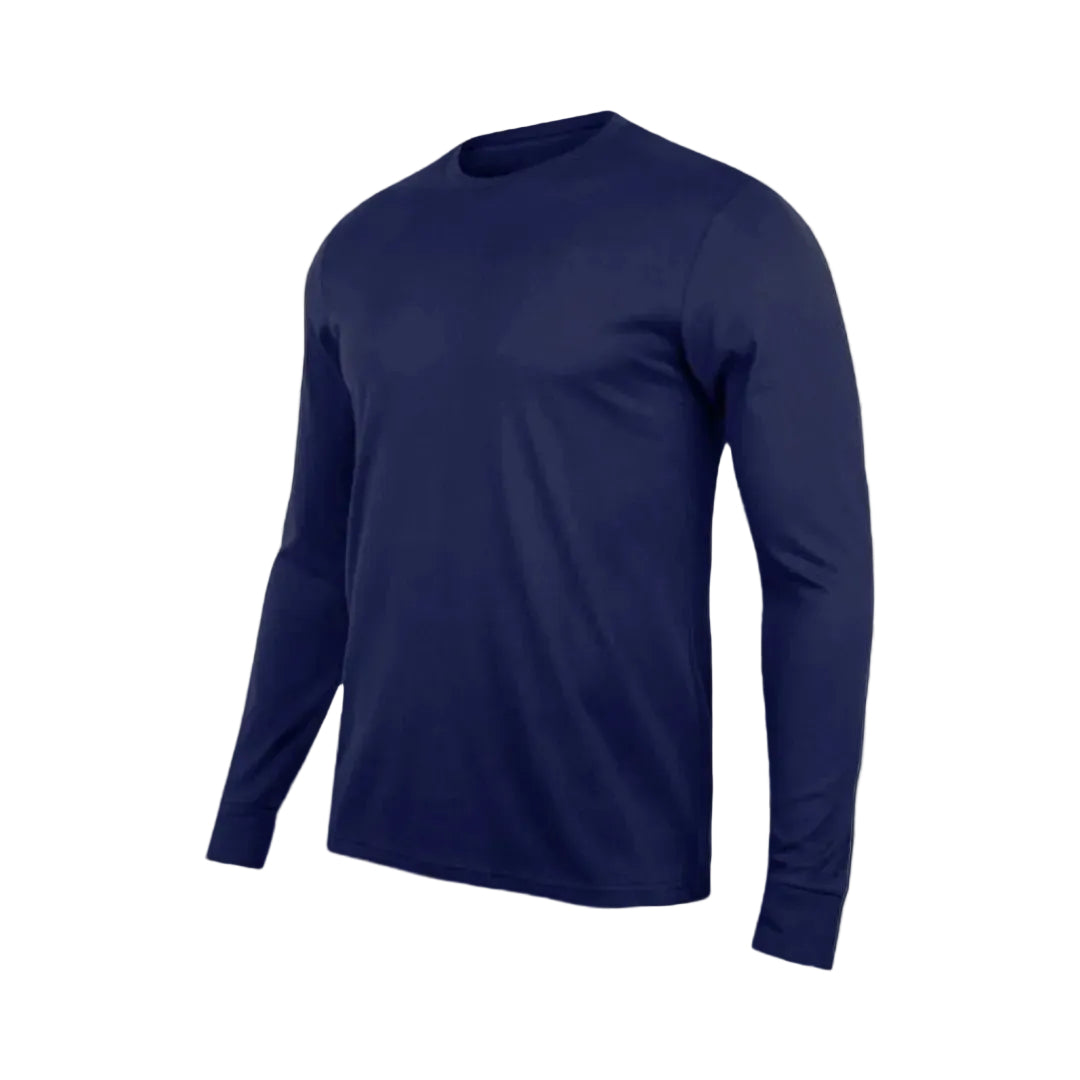 Basic Long Sleeve Cotton T-Shirt - Casual Crew Neck Long Sleeve Tee
