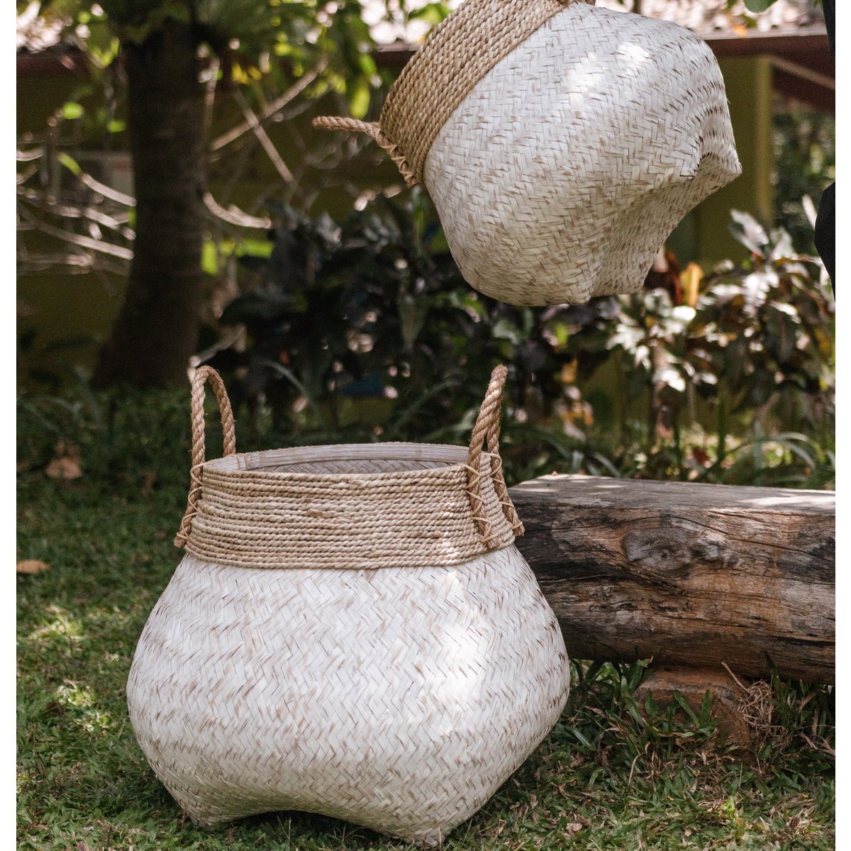 Basket | Laundry Basket | Plant Basket BENOA made from Bamboo (2 sizes) - LUXONAS HOME