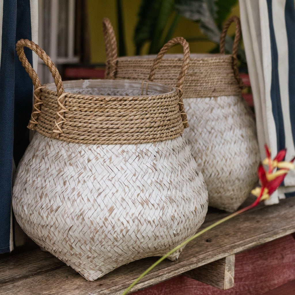 Basket | Laundry Basket | Plant Basket BENOA made from Bamboo (2 sizes) - LUXONAS HOME
