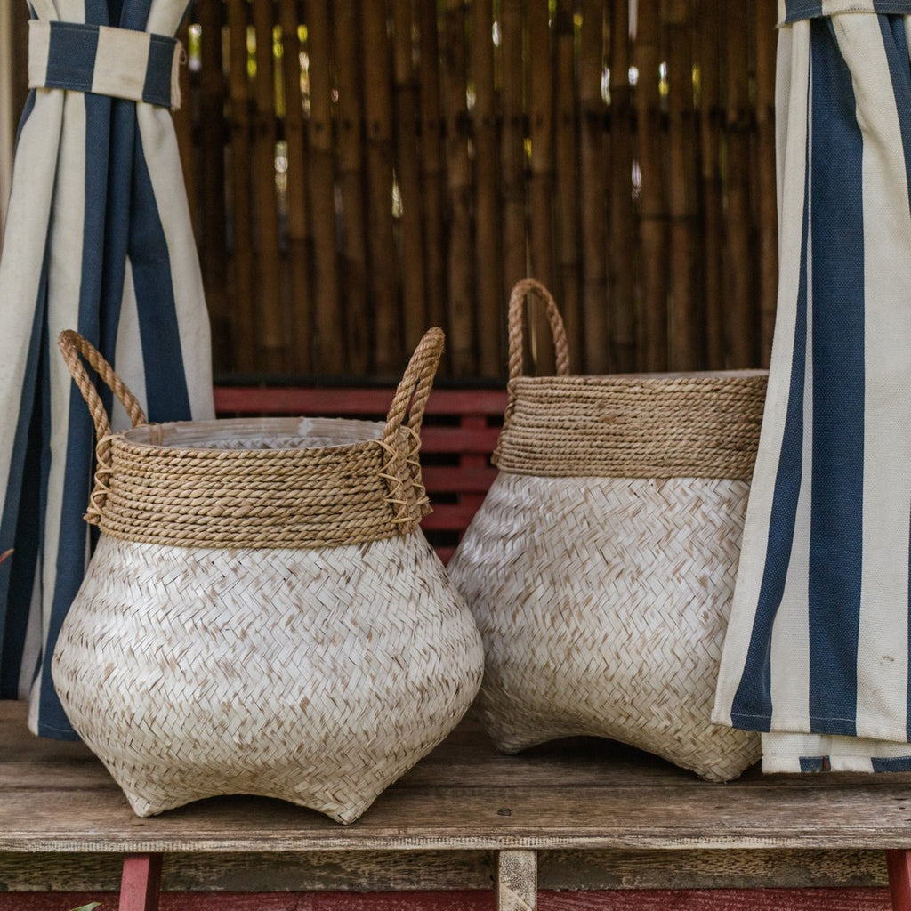 Basket | Laundry Basket | Plant Basket BENOA made from Bamboo (2 sizes) - LUXONAS HOME