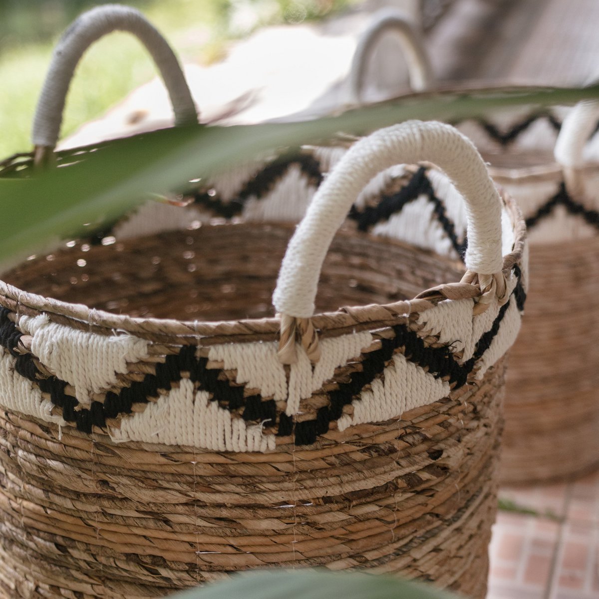 Basket | Laundry Basket | Plant Basket DALU made of Banana Fibre (3 sizes) - LUXONAS HOME