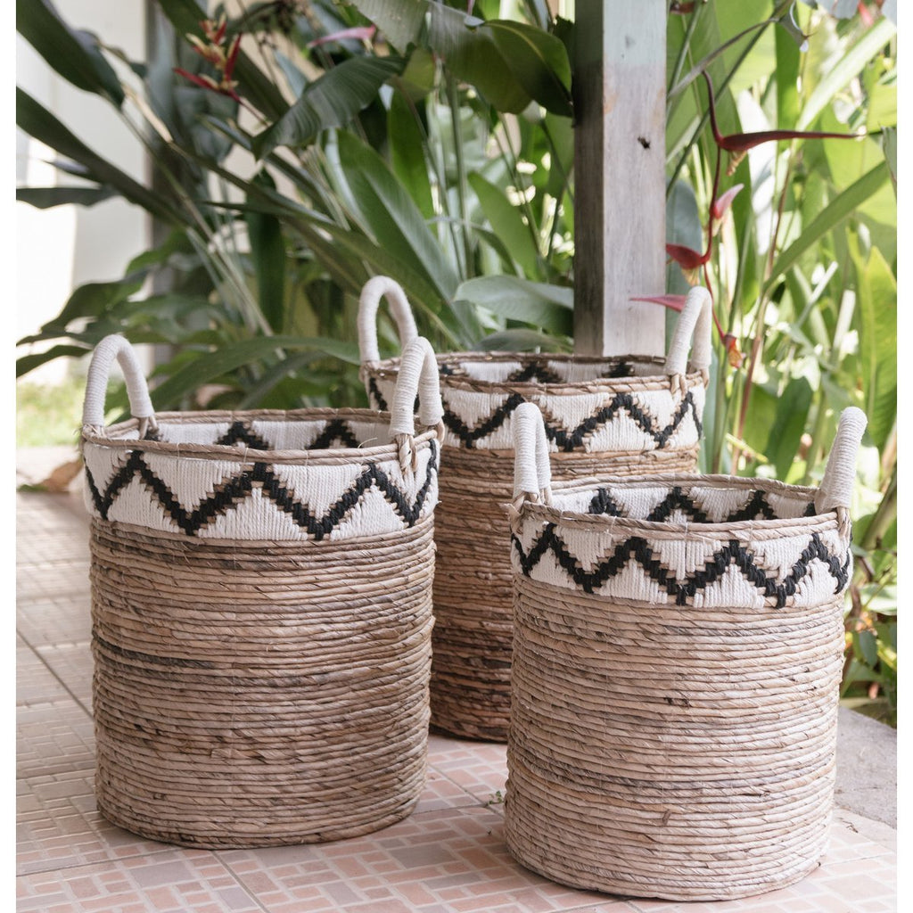 Basket | Laundry Basket | Plant Basket DALU made of Banana Fibre (3 sizes) - LUXONAS HOME