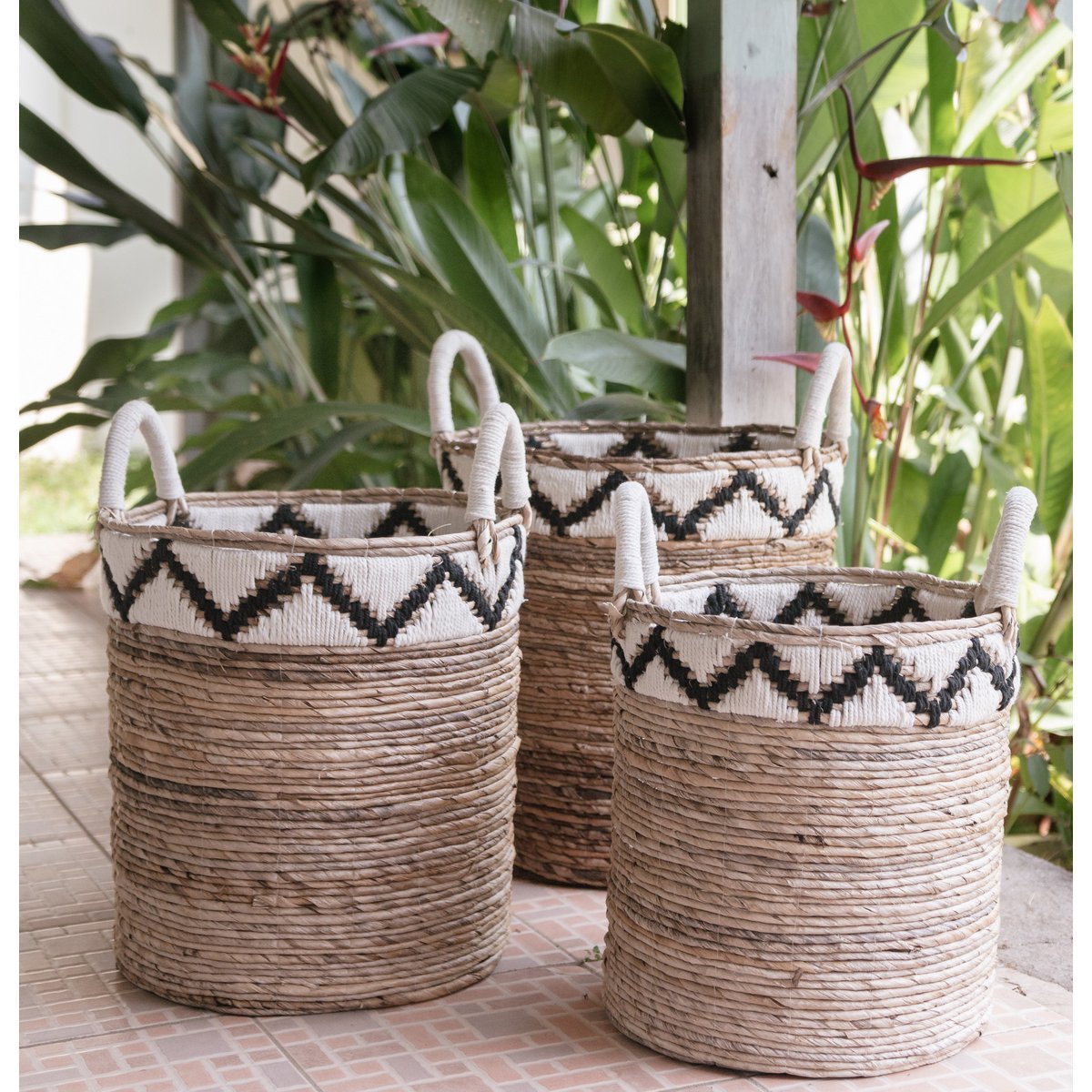 Basket | Laundry Basket | Plant Basket DALU made of Banana Fibre (3 sizes) - LUXONAS HOME