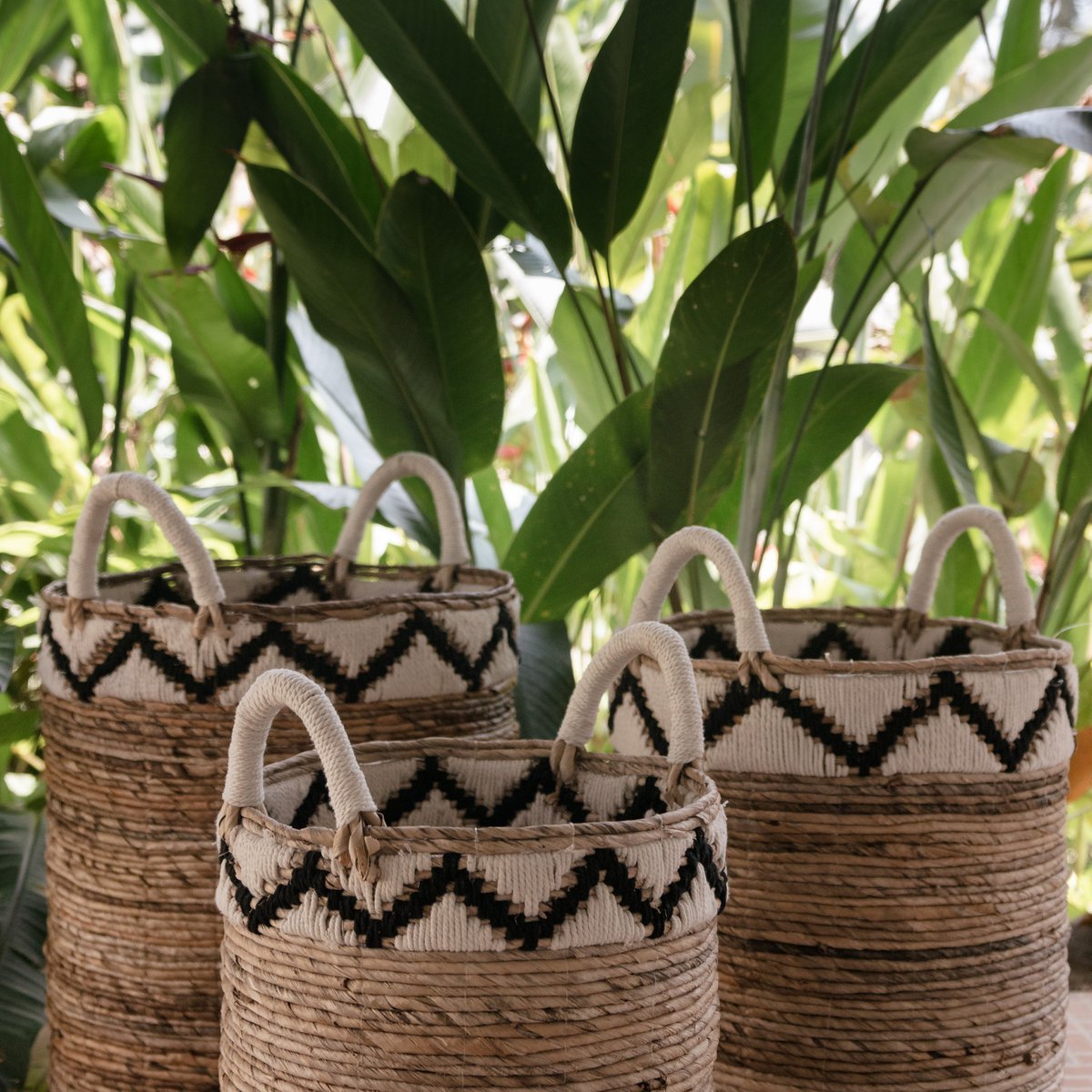 Basket | Laundry Basket | Plant Basket DALU made of Banana Fibre (3 sizes) - LUXONAS HOME