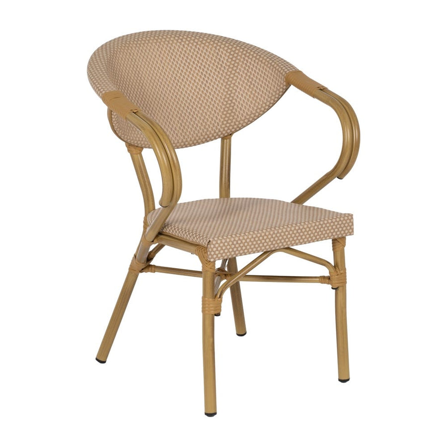 Beige Aluminum Textilene Outdoor Chair