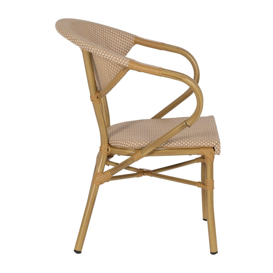 Beige Aluminum Textilene Outdoor Chair