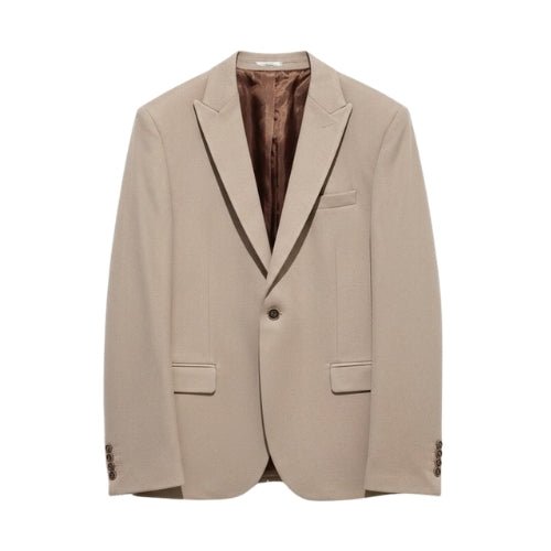 Beige Cotton Blazer - LUXONAS HOME