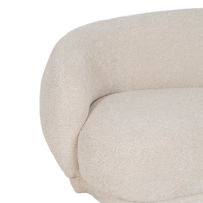 Beige Curve Boucle Sofa - LUXONAS