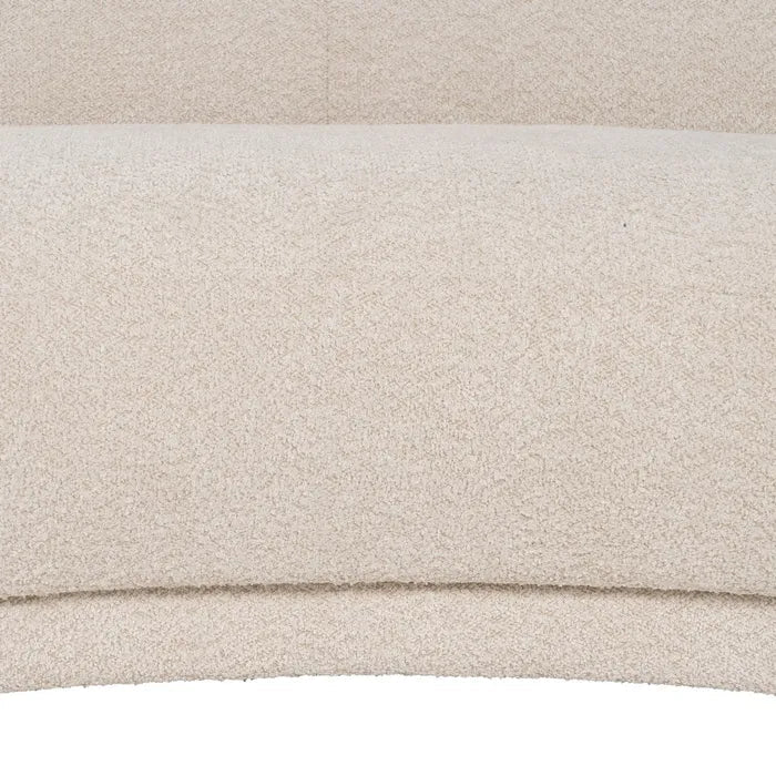 Beige Curve Boucle Sofa - LUXONAS
