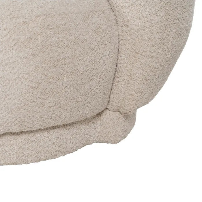 Beige Curve Boucle Sofa - LUXONAS