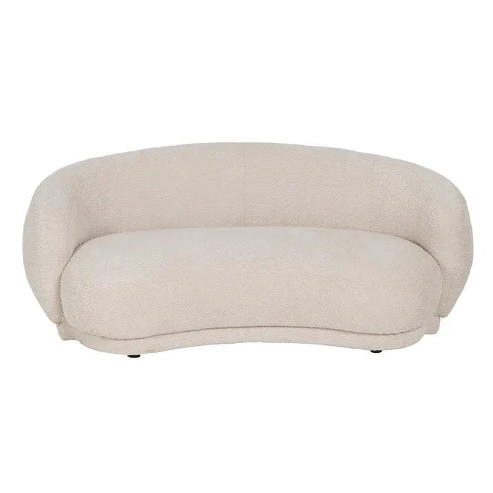 Beige Curve Boucle Sofa - LUXONAS