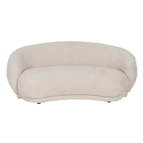 Beige Curve Boucle Sofa - LUXONAS