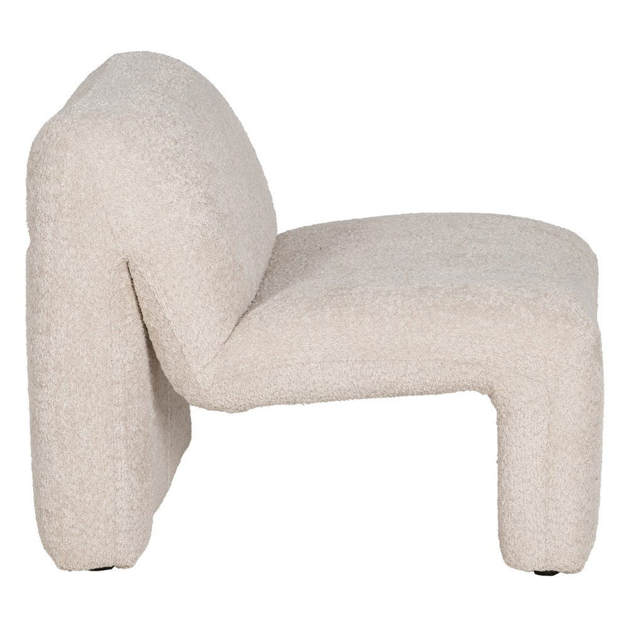 Beige Fabric Armchair for Living Room