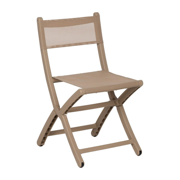 Beige Folding Chair Made of Polypropylene, Dimensions 45 x 55 x 83 cm
