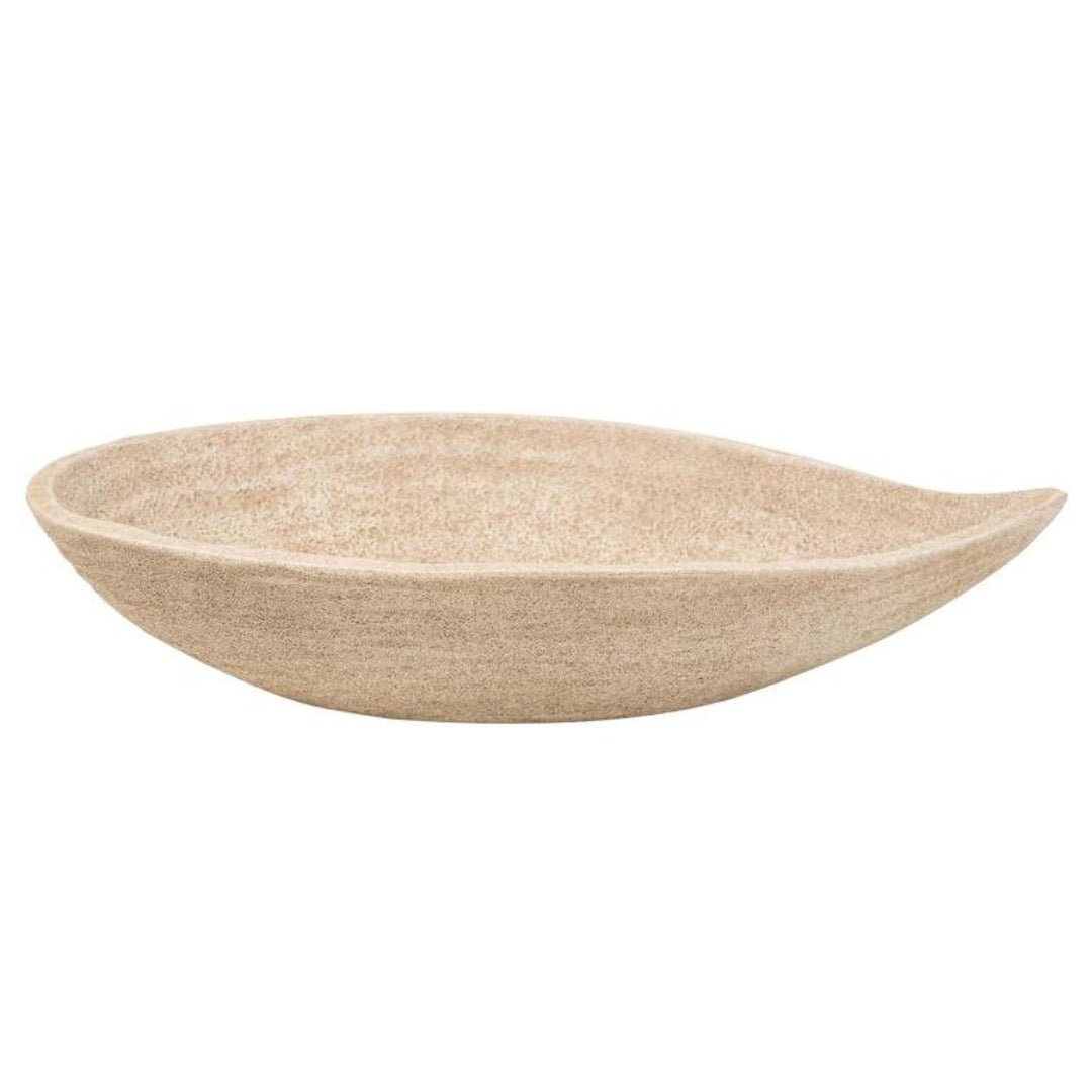 Beige Pointed Ceramic Bowl 35cm