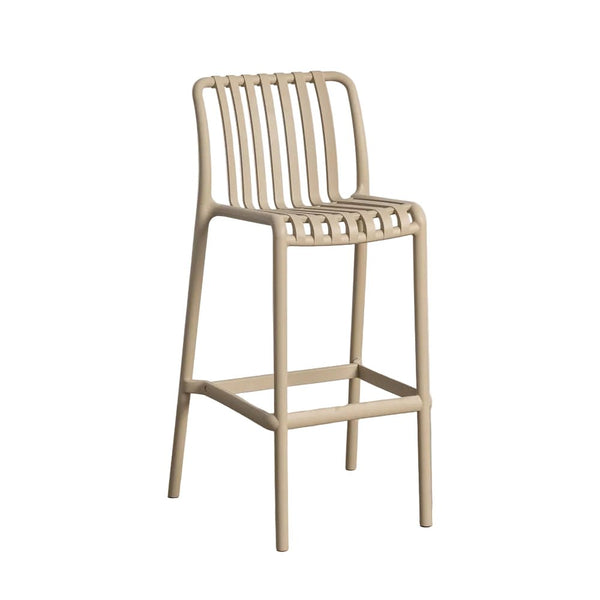 Beige Polypropylene Outdoor Stool