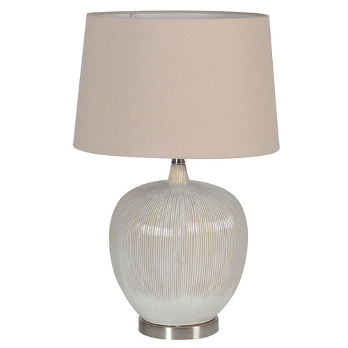 Beige Rounded Table Lamp