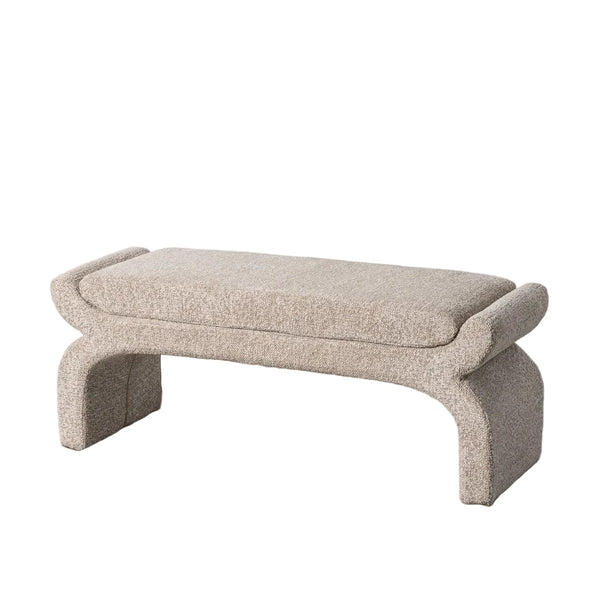 Beige Upholstered Bench