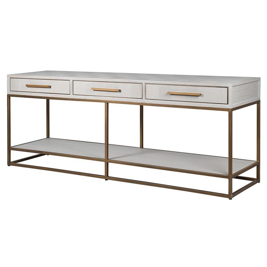 Belmont Bliss Square 3 Drawer Console with Shelf