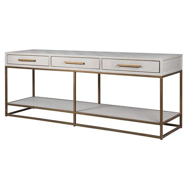 Belmont Bliss Square 3 Drawer Console with Shelf