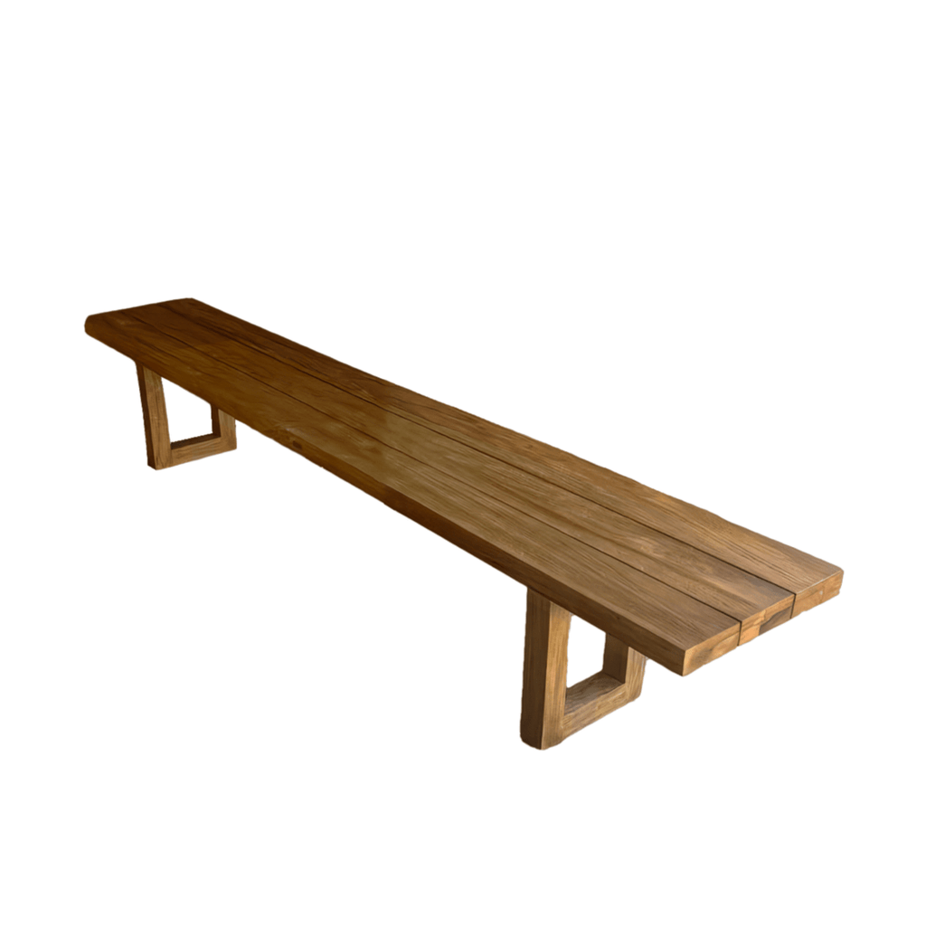 Bench With Square Foot - Natural - 220 - LUXONAS HOME