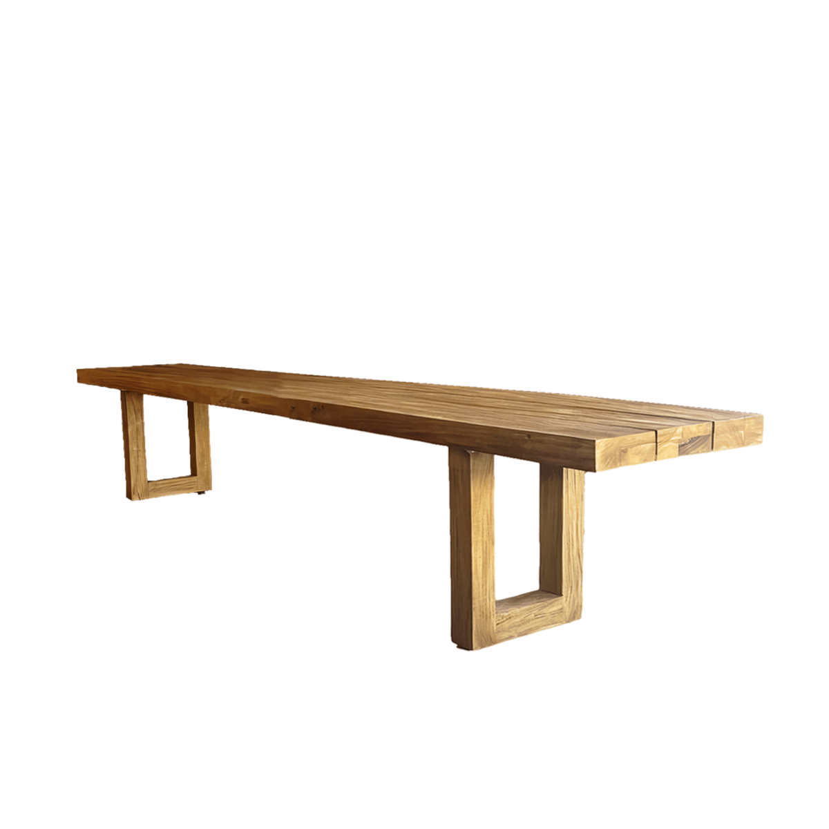 Bench With Square Foot - Natural - 220 - LUXONAS HOME
