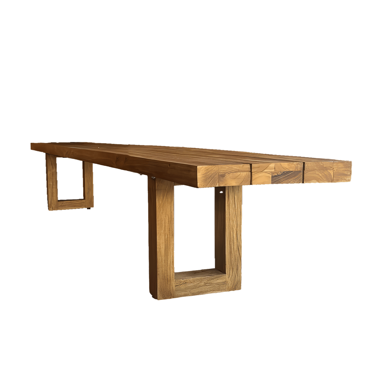 Bench With Square Foot - Natural - 220 - LUXONAS HOME