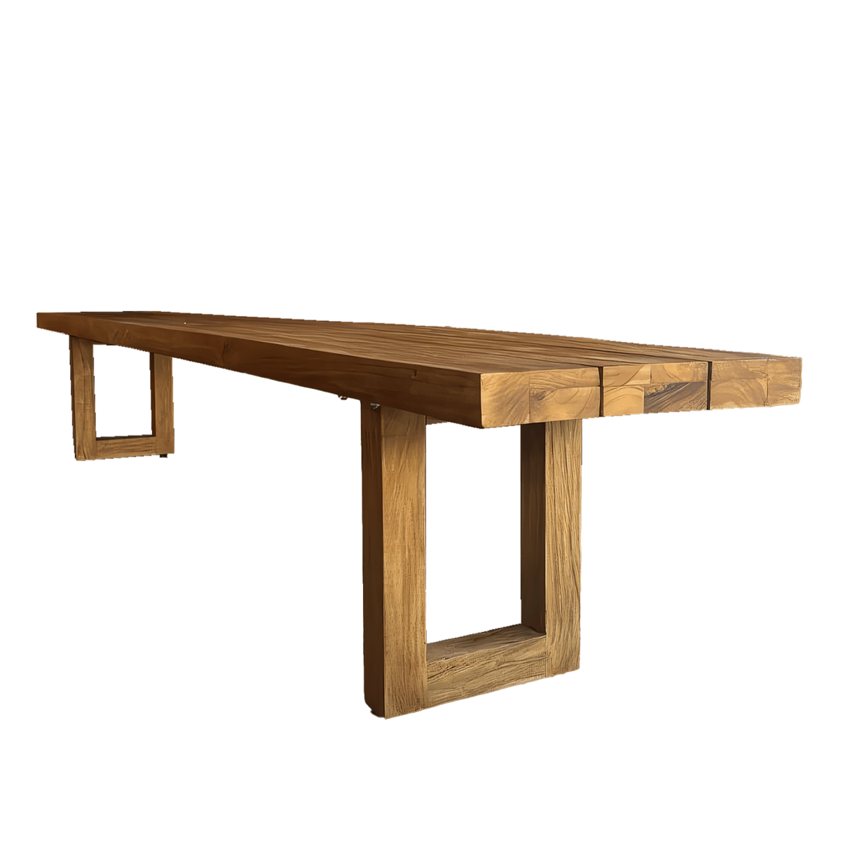 Bench With Square Foot - Natural - 280 - LUXONAS HOME