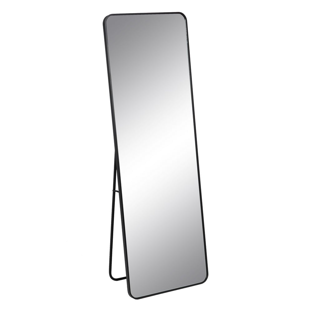 Black Aluminium Floor Mirror - 165 x 56 cm - LUXONAS