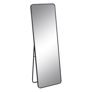 Black Aluminium Floor Mirror - 165 x 56 cm - LUXONAS