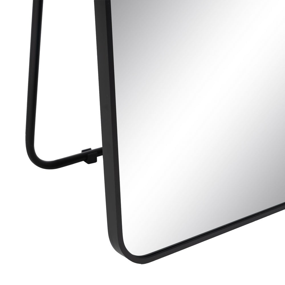 Black Aluminium Floor Mirror - 165 x 56 cm - LUXONAS