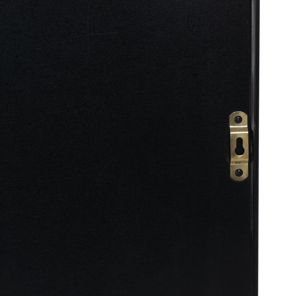 Black Aluminium Floor Mirror - 165 x 56 cm - LUXONAS