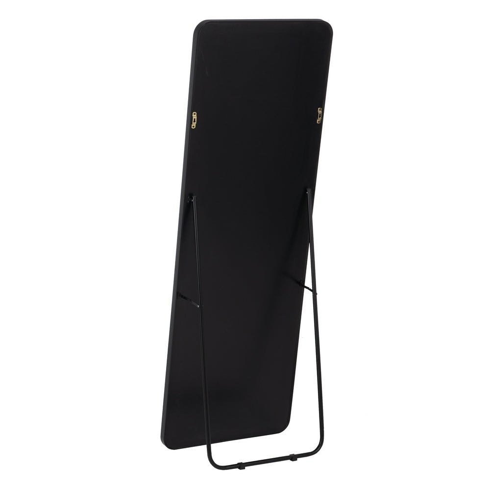 Black Aluminium Floor Mirror - 165 x 56 cm - LUXONAS