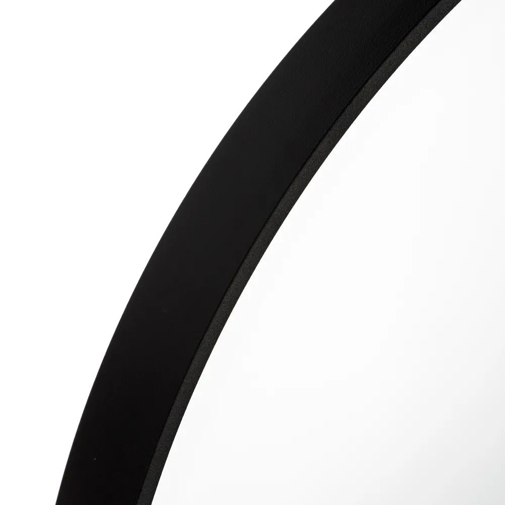 Black Aluminium Frame Mirror 100cm - LUXONAS