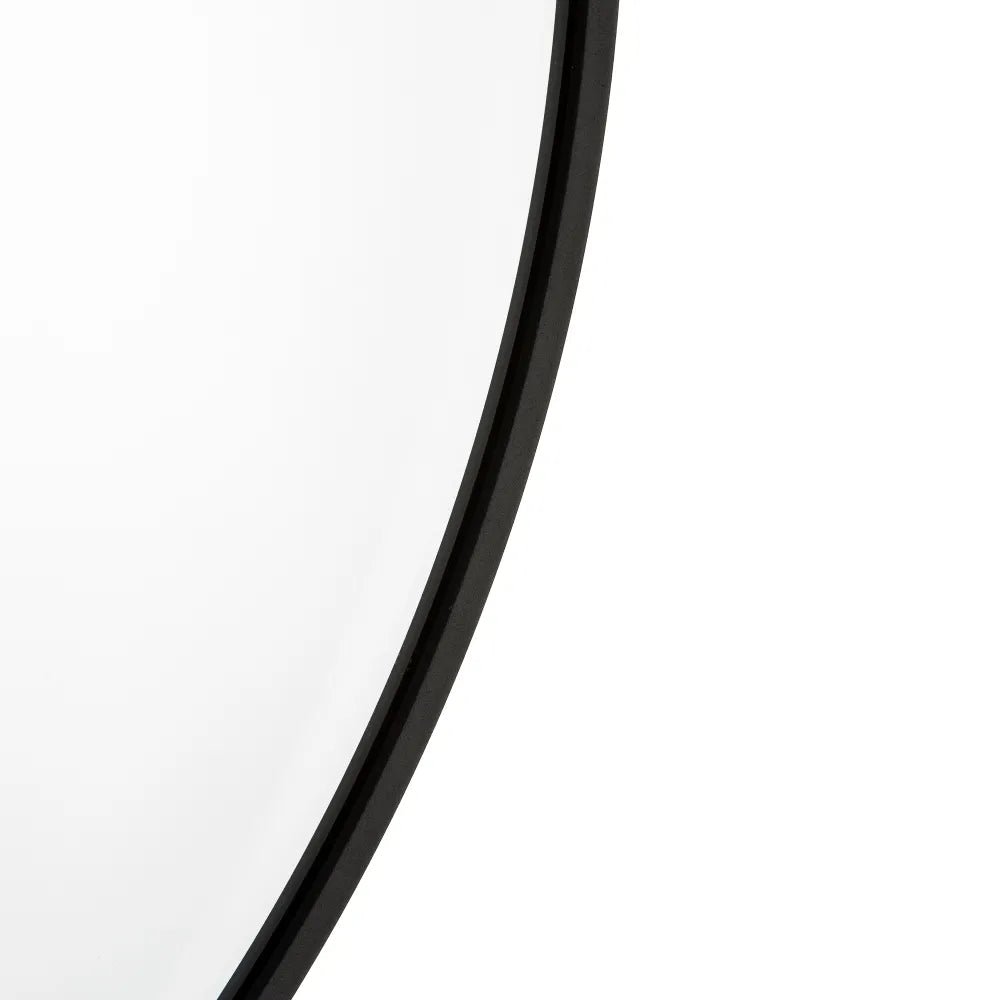 Black Aluminium Frame Mirror 100cm - LUXONAS