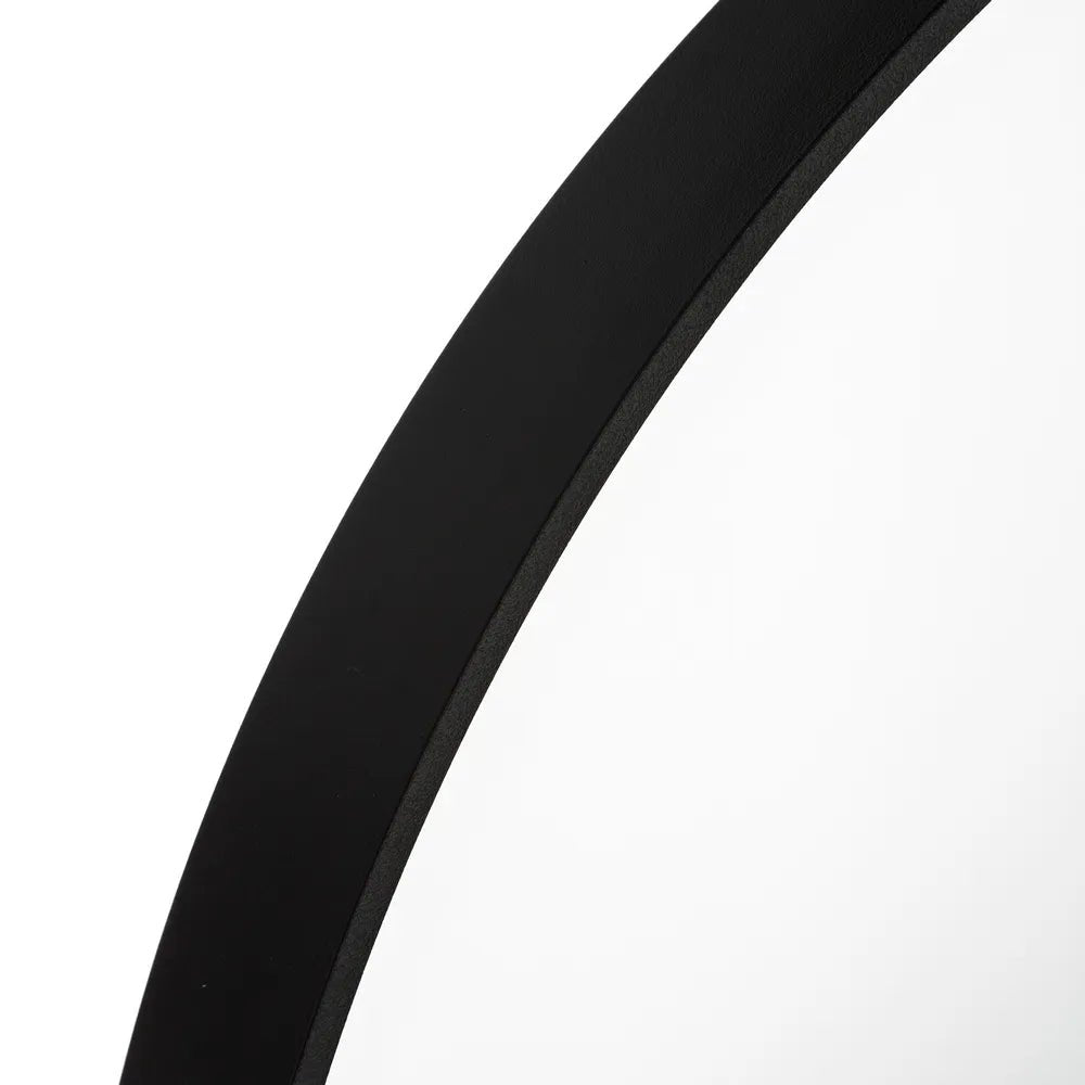 Black Aluminium Frame Mirror 80cm - LUXONAS