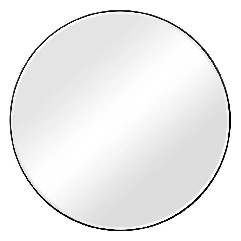 Black Aluminium Frame Mirror 80cm - LUXONAS