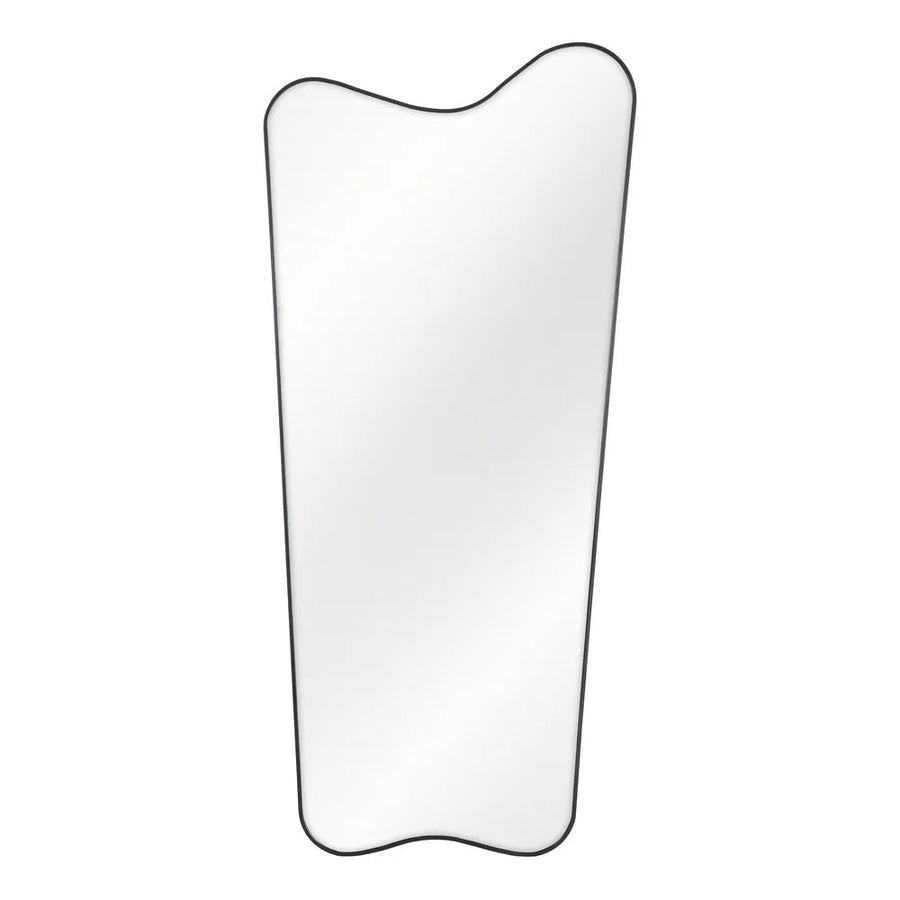 Black Aluminium Tall Wave Mirror