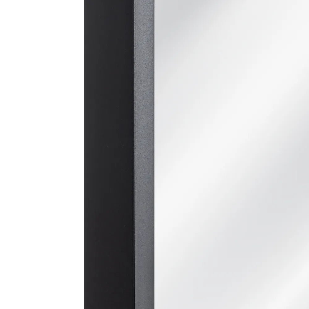 Black Aluminium Tall Wave Mirror - LUXONAS