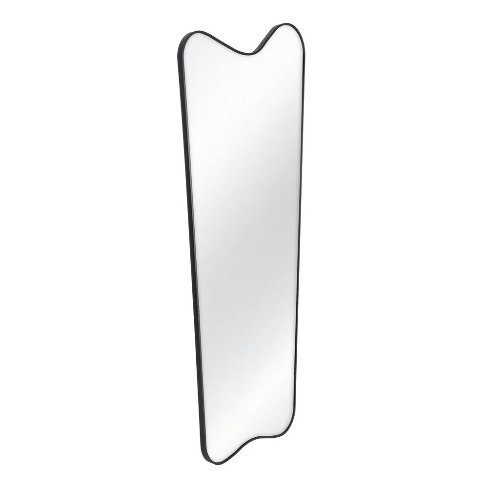 Black Aluminium Tall Wave Mirror - LUXONAS