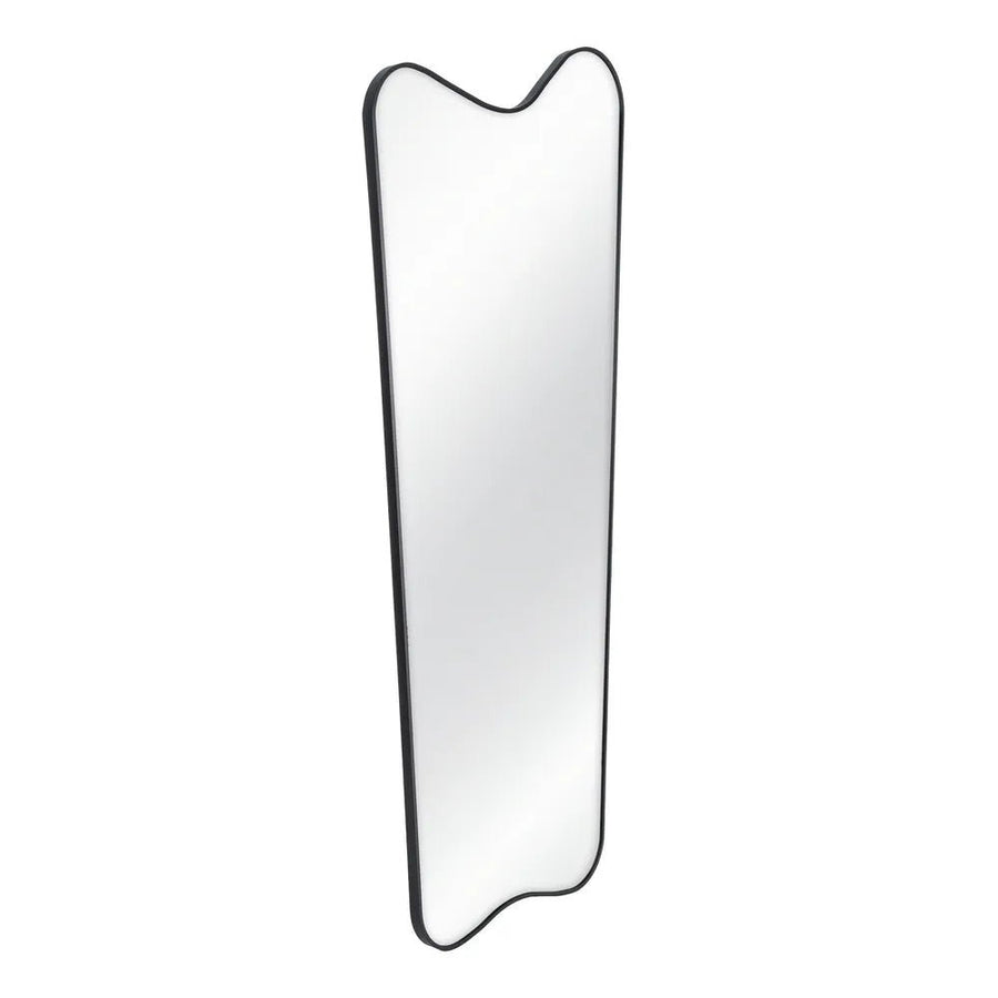 Black Aluminium Tall Wave Mirror