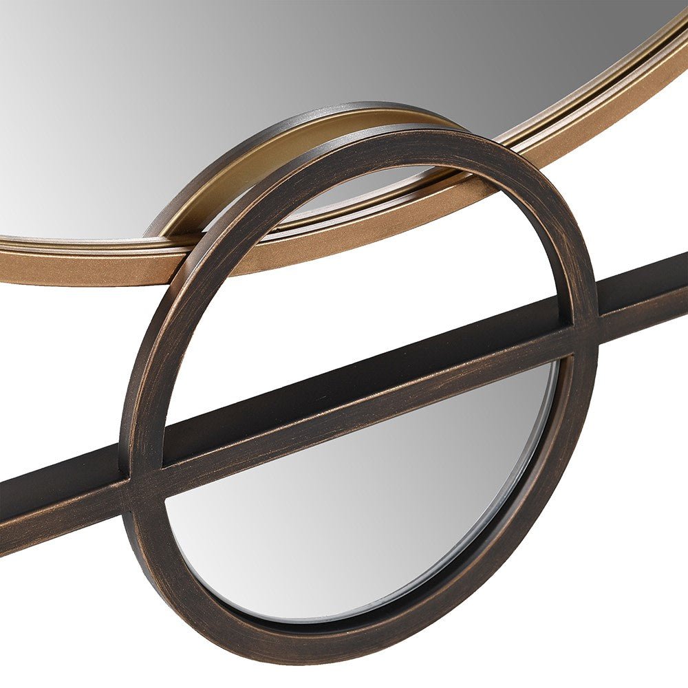 Black and Gold Geometric Mirror - LUXONAS