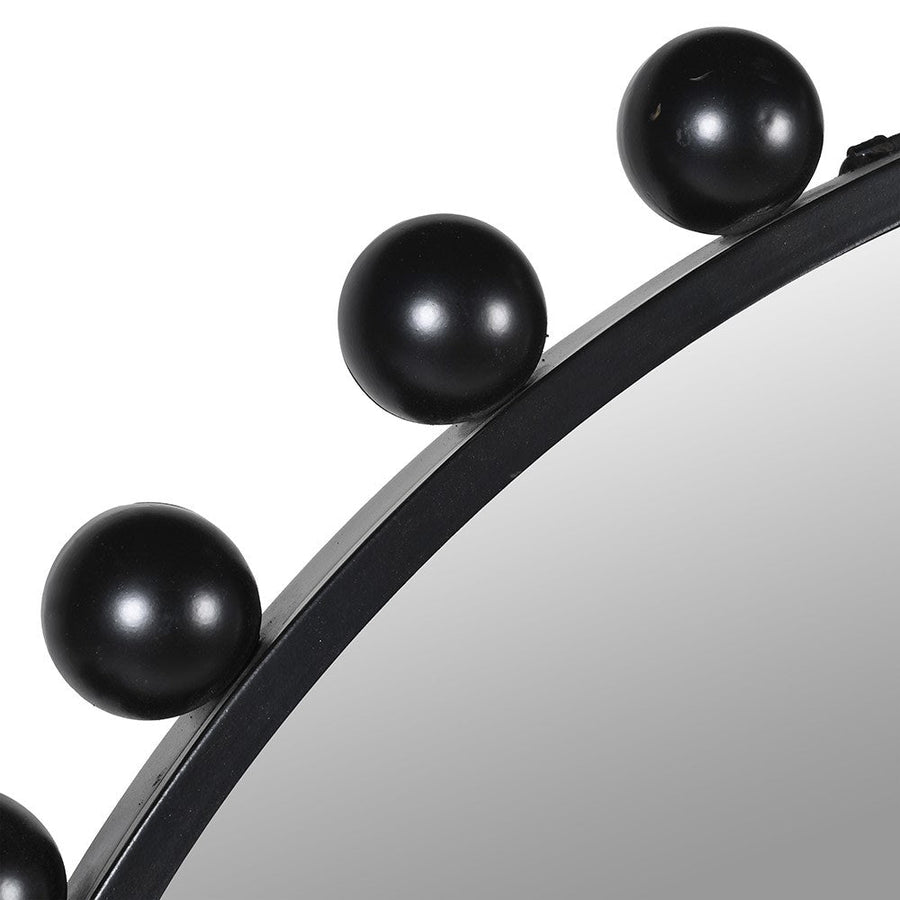 Black Bobble Edge Wall Mirror