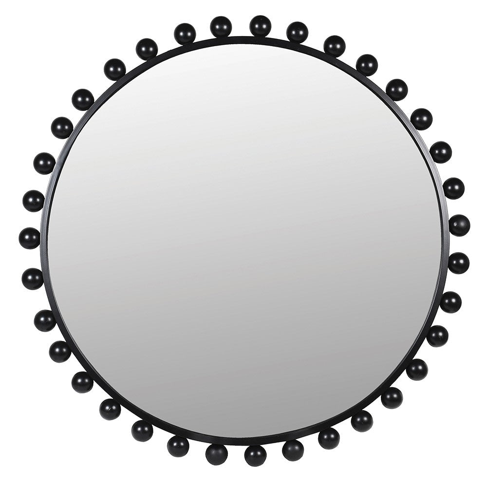 Black Bobble Edge Wall Mirror - LUXONAS