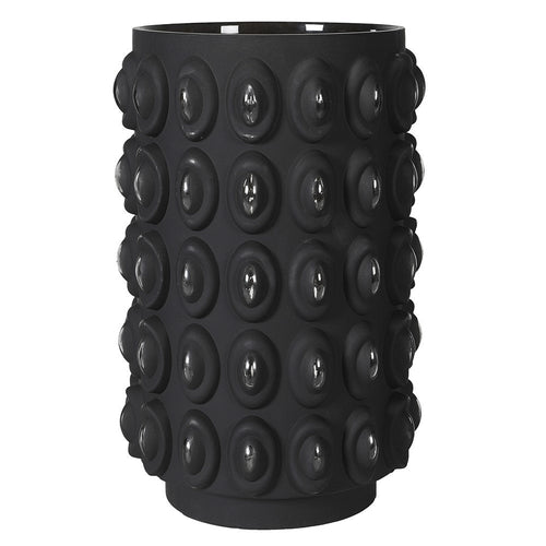 Black Bobble Glass Vase - Elegant Home Decor - LUXONAS