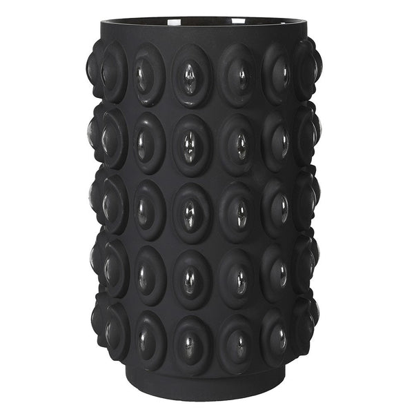 Black Bobble Glass Vase - Elegant Home Decor