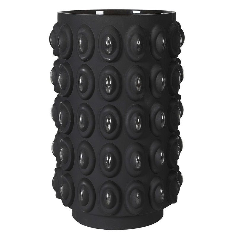 Black Bobble Glass Vase