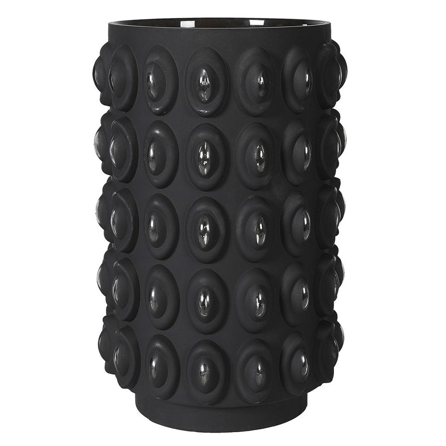 Black Bobble Glass Vase
