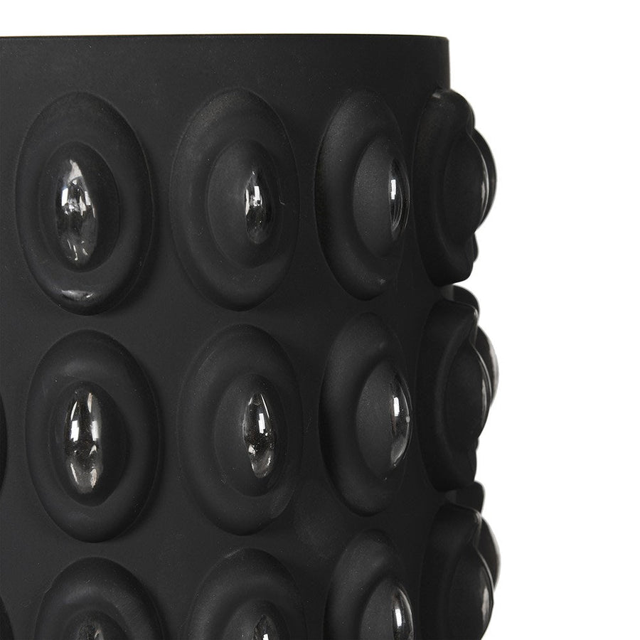 Black Bobble Glass Vase