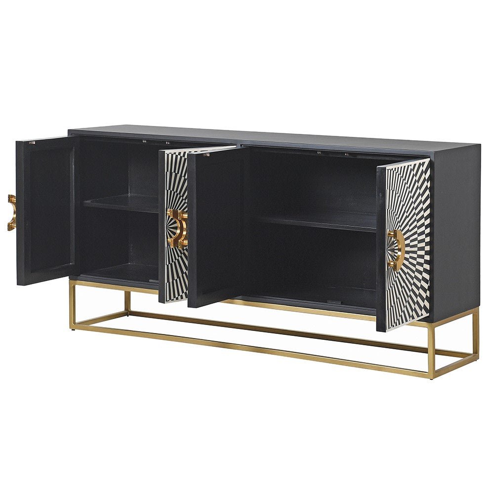 Black Bone Sunray Sideboard - LUXONAS
